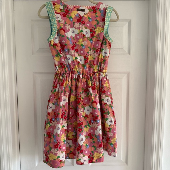 MATILDA JANE Floral Sleeveless Fit & Flare Dress Whimsical Boho Playful XS - Picture 6 of 13
